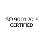 ISO logo - 9001:2015 certified